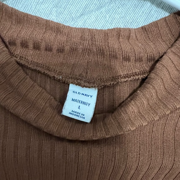 Ribbed Brown Maternity Dress - Picture 5 of 6